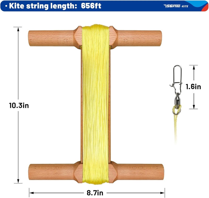 SGftre Large Kite Hand Launcher，656ft Kite String with Reel & Spool for Professional Outdoor Kite Flying，Sturdy and Durable Beach Kites for Outdoor Games & Activities - Image 2